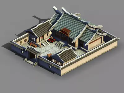 Game River Yang City - Lee catch head home 01 3D model