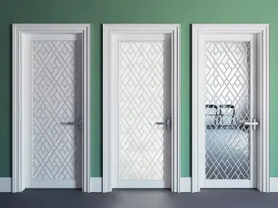 Modern interior door 3D model purchase