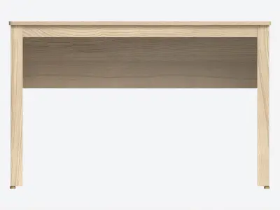 Study Desk Wooden Simple 3D model