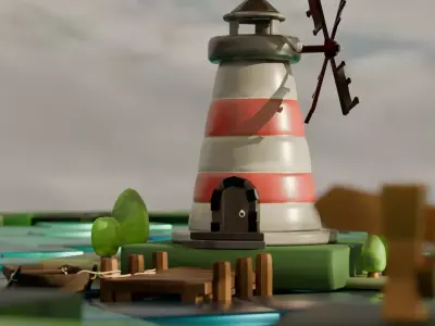 Lighthouse 3D model 9