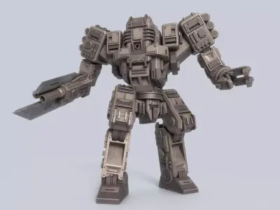Advance Mech Low-poly 3D model get