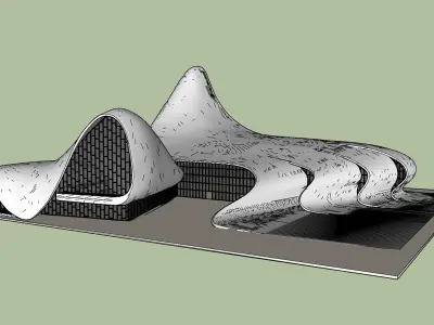 Heydar aliyev center Low-poly 3D model