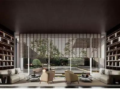 Sales office lobby interior decoration 3D model