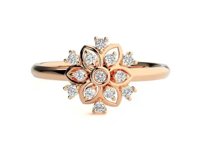 Women ring 3D print model 62