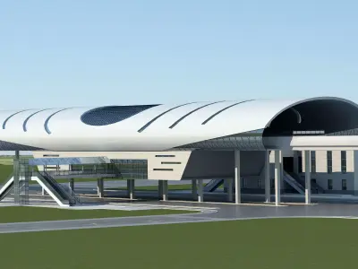 Light Rail Station 05 3D model