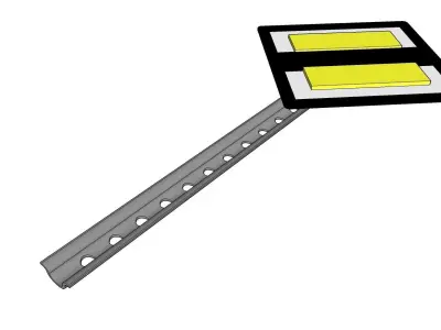 main road end 3D model