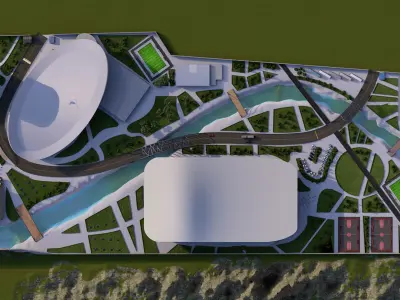 Lumion 12  Sports entertainment complex 3D model