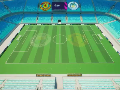 Soccer Stadium 03  Environment UE Pack Low-poly 3D model