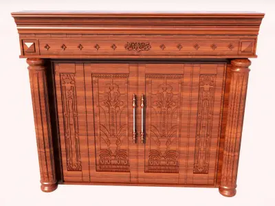 Ornamented door Free 3D model