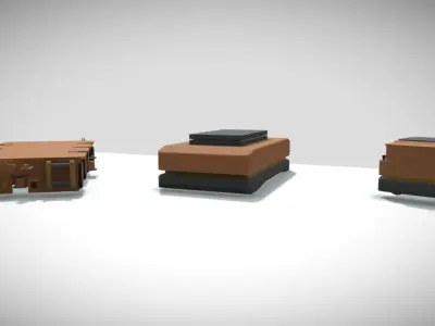 Low Robo Platform Pack Low-poly 3D model