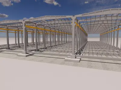 Steel Warehouse -1 3D model