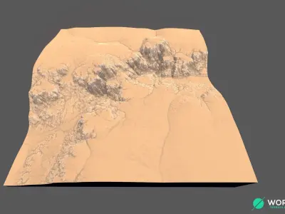 Canyon Cliff 04 3D model