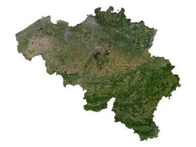 Belgium Terrain 3D Map 3D model