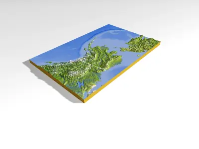 Alaska High resolution 3D relief maps 3D model