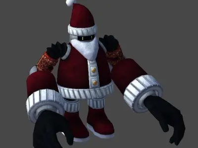 Santa robot1 Low-poly 3D model