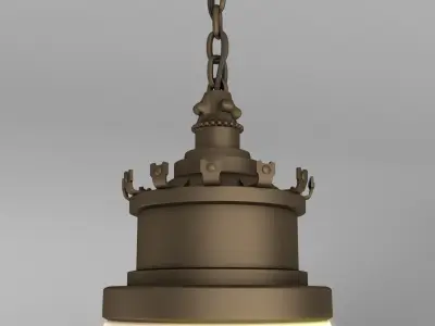 Art Deco Ceiling Light 3D model