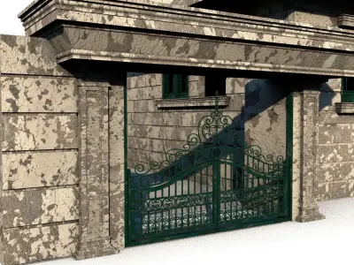 Detailed Abandoned House 3D model