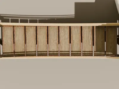 Playground castle with a slide Low-poly 3D model