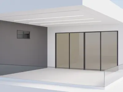 high-tech style house 3D model