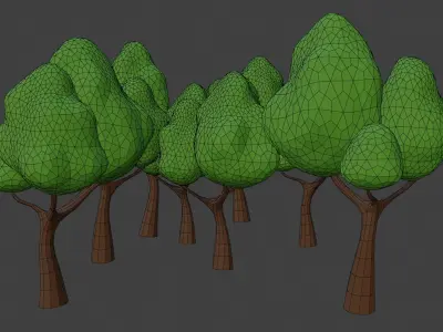 tree cartoon 3D model