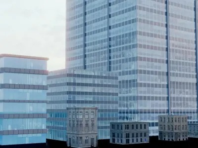 realistic residential and office buildings architecturel 3D model