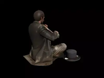 A beggar  3D model