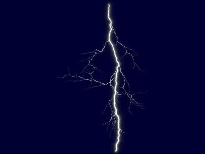 Realistic 3D Lightning CG-08 Low-poly 3D model