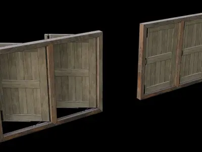 Wood Windows 3D model