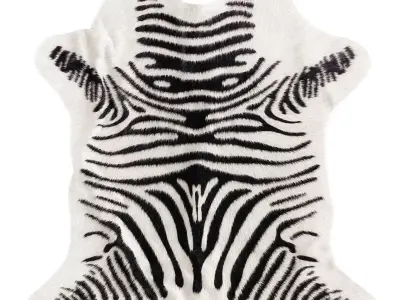 Cowhide Rug Zebra 3D model