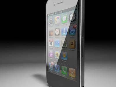 iPhone 4S with simcard 3D model