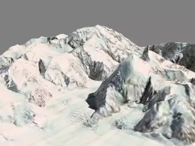 Denali Deenaalee McKinley Mount 3d model Low-poly 3D model