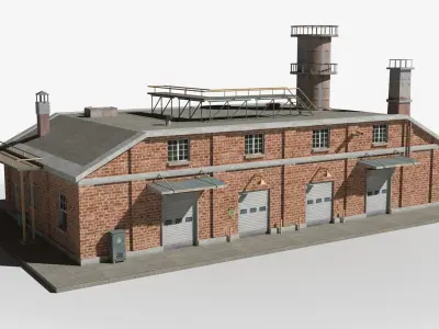 Factory xx13 Low-poly 3D model purchase