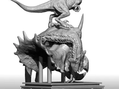 Jurassic World 2 Indoraptor VS Velociraptor   3D print model