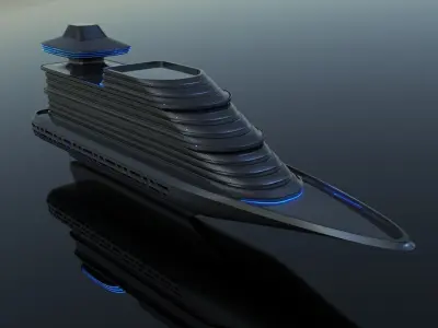 Futuristic Ship  3D model