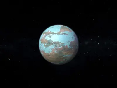 Alien Planet 05 Low-poly 3D model