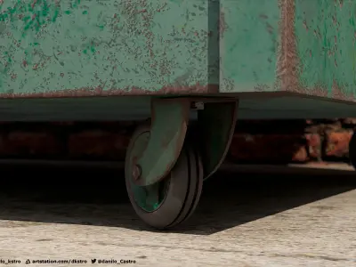 Garbage Container - 3d Model - Textures 4k 3D model