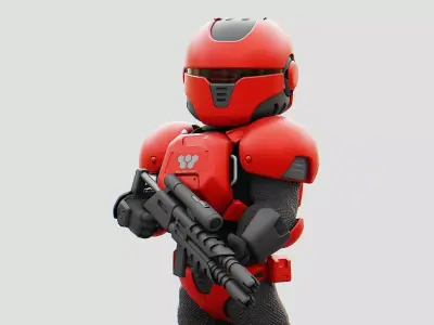 CYBER SOLDIER XC-200  RIGGED 3D model