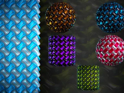 Hard Surface material - VOL 03 - Maps - SBsar -sci-fi Pattern Texture