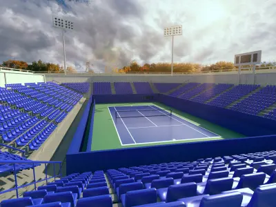 Tennis court 3D model