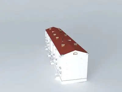 Residential building with a polyclinic Free 3D model