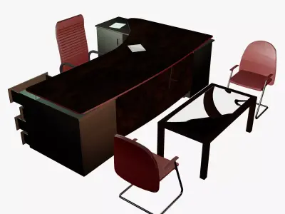 desk administrative 3D model