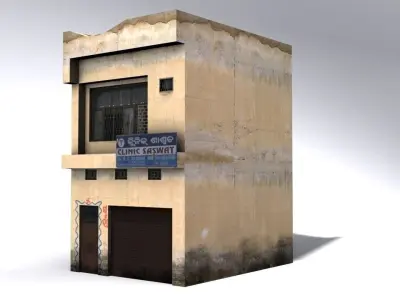Indian Building Low Poly Low-poly 3D model