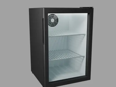 Small Fridge Low-poly 3D model