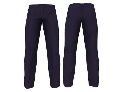 Men Office Outfit Shirt Tie Trousers Shoes Low-poly 3D model