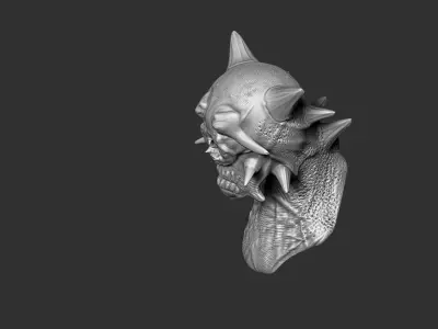 alien bust character  3D print model