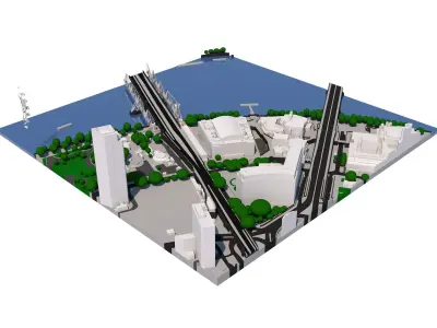 London city tile Level 2 block TQ3080 South East 3D model