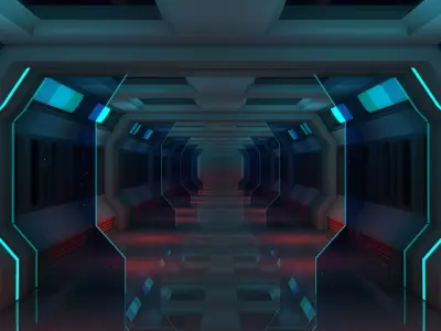 Sci Fi Corridor 3D model 86