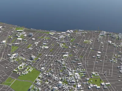 Fortaleza Brazil 50x50km 3D model