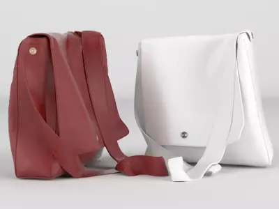 Handbag 2 leather crossbody bag 3D model