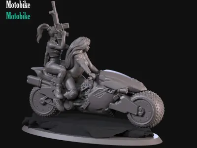 Sci fi Motobike 3D print model